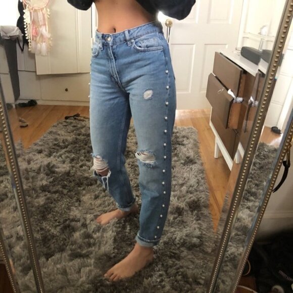 H&M high waisted pearl jeans - Picture 7 of 7
